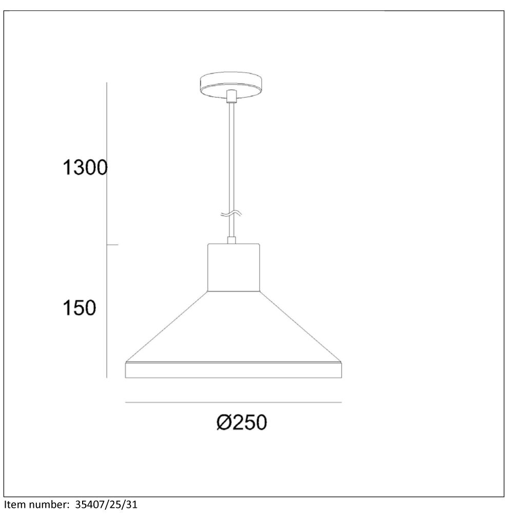 GIPSY - Závesné svietidlo - E27 D25cm H15cm - Biele